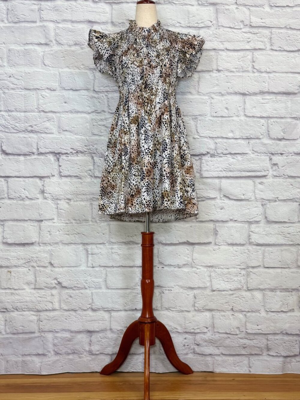 Sea New York Lana Animal Print Mini Dress